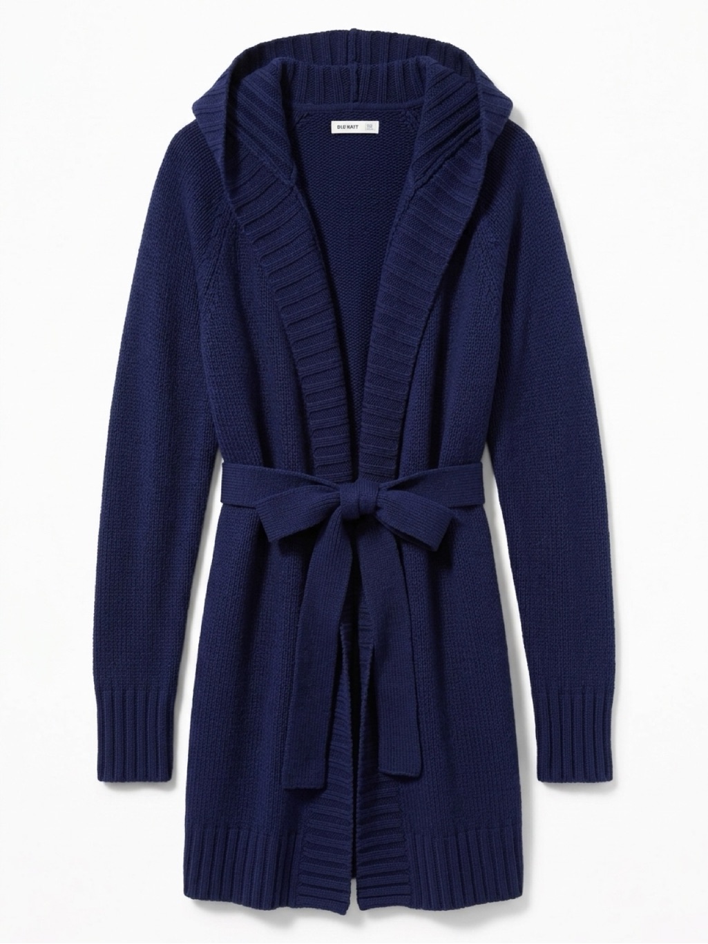 Old Navy Navy Hooded Wrap Cardigan With Belt